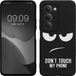 kwmobile telefoonhoesje geschikt voor Xiaomi Redmi 15 5G - Hoesje voor smartphone in wit / zwart - Backcover van TPU - Don't Touch My Phone design