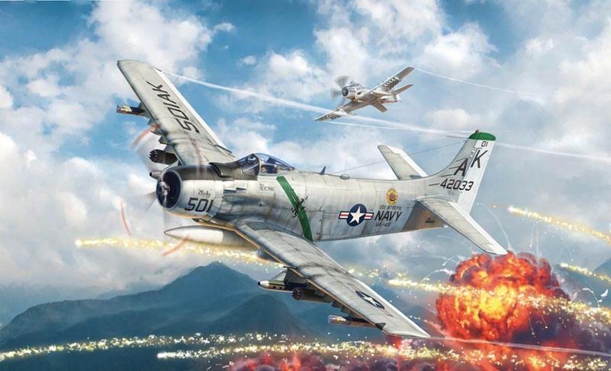 Italeri 2788 A-1H Skyraider Model Kit 1:48