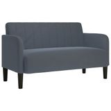 VidaXL Loveseat bank donkergrijs fluweel 109 cm