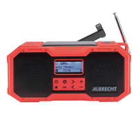Albrecht audio Albrecht DR 112 Digital Radio - DAB+, FM, Black/Red, Waterproof, Solar Powered