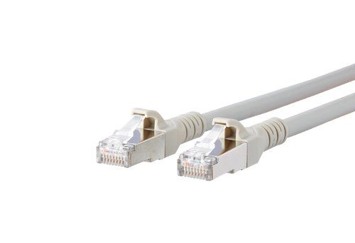 BTR Metz Connect 130845A033-E RJ45 netwerkkabel, patchkabel CAT 6a S/FTP 10,00 m grijs met kliksluiting
