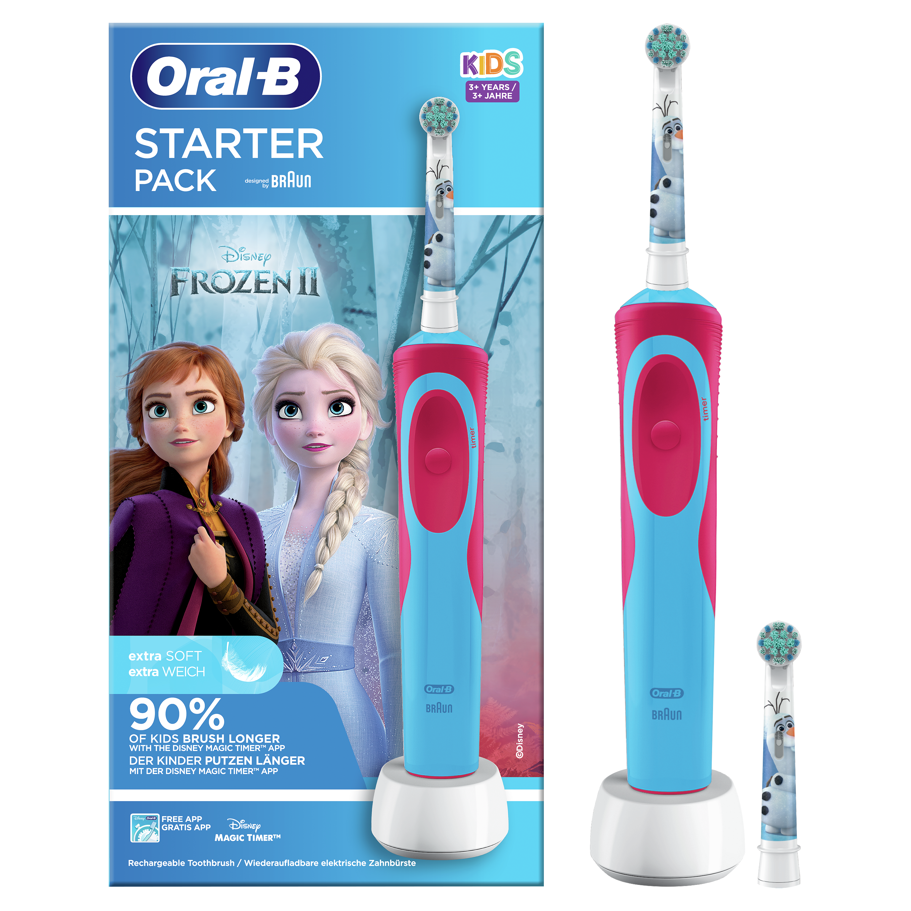 Oral-B Kids Oral-B Kids Elektrische Tandenborstel Frozen 2 Powered By Braun Meerkleurig
