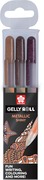 Sakura roller Gelly Roll Metallic Natuur etui met 3 stuks in geassorteerde kleuren