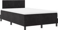 vidaXL Boxspring bed met hoofdeinde Zwart 120 x 190 cm Fluweel