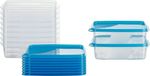 MiraHome Vershouddozen met deksel – 10 x 0,5 L – Rechthoekig – Blauw – Luchtdicht, stapelbaar & BPA-vrij