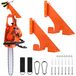 Set de 2 supports muraux pour tronçonneuse avec revêtement en caoutchouc
