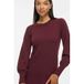 VILA jacquard gebreide jurk - donkerrood