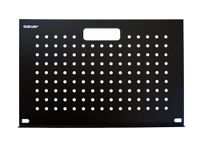 Quik Lok TOP/001 metalen rek 54 x 35 cm, van staal, dikte 1,5 mm, gewicht 2,35 kg, kleur zwart
