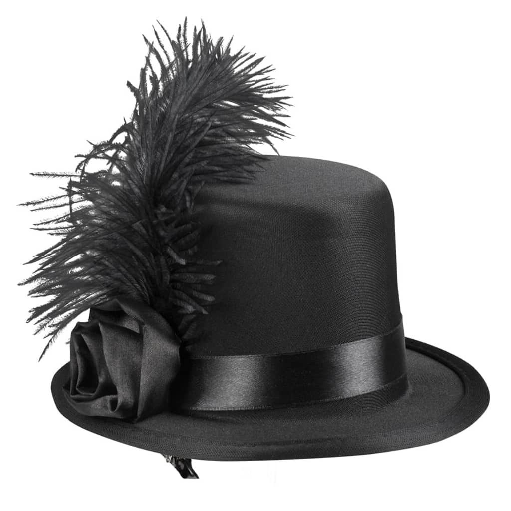 Boland Mini-hoedje Juliette - Zwart - Haaraccessoire