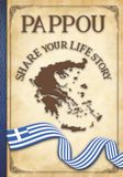 Pappou Share Your Life Story: Greece Collection for a Grandfrather’s life story, guided prompt journal. Numbered pages, family chart, organized ... corner bookmarks. Family heirloom gift.