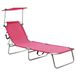 VidaXL Lounge Gecapitonneerde zitting Staal, Polyester Magenta