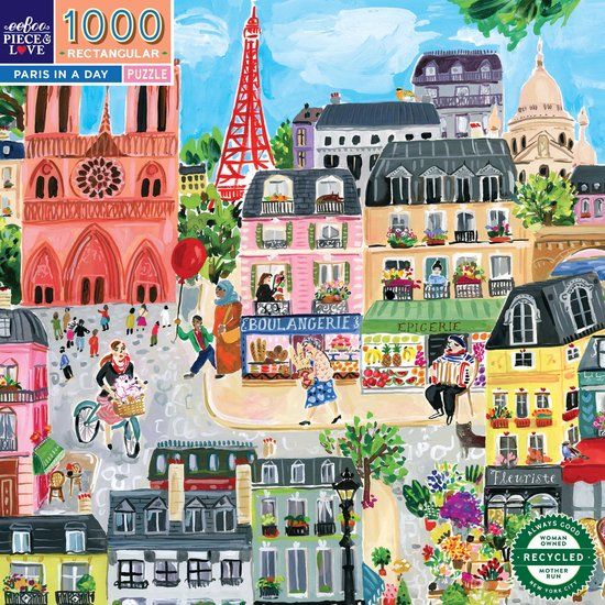 Eeboo Puzzel Paris in a day – 1000 stukjes
