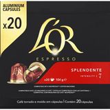 L'Or Espresso Café Splendente capsules, 7-20 capsules, aluminium, compatibel met Nespresso-machines