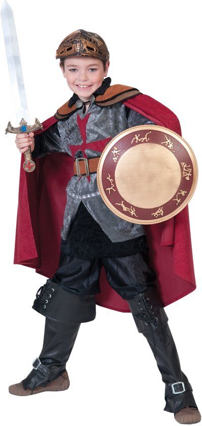 Funny Fashion Panda Funny Fashion Middeleeuwse & Renaissance Strijders Kostuum Sir Roughside Jongens Maat 116 Carnaval kostuum Verkleedkleding