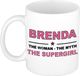 Bellatio Decorations naam cadeau mok - Brenda - Woman Myth Supergirl - koffiemok - 300 ml - collega - moederdag