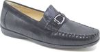 Sioux Mocassin Cortizia-723-H Noir Imprimé Reptile Daim Semelle Intérieure Amovible Largeur H