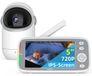 Babyfoon met camera - 5 inch scherm - 720p - Nachtzicht - Bidirectioneel spreken - Blanc
