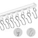VEVOR Rail de rideau de plafond, 3 mètre, auto-adhésif, sans perçage, système de rail de plafond pour rideaux, séparateur de pièce, rail de rideau, montage au plafond, pour salon, avec crochets et quincaillerie, blanc