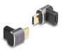 Delock 60059 USB-C haakse adapter, USB4 Gen 3x2, 40 Gbit/s, 8K@60Hz, Antraciet