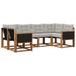 vidaXL Ensemble de canapé d'extérieur 6 pièces Naturel et gris clair