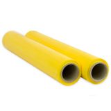 OFITURIA Film Amarillo para Embalar 50 cm de ancho y estirable hasta 300 Metros de Longitud – Rollo de Film Elástico Manual para Embalaje Industrial – 2 unidades