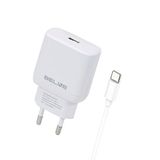 Beline Aanradowarka Sieciowa 30 W GAN USB-C + USB-C-kabel, Biały