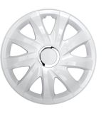 NRM DRIFT Universele Wieldoppen 16" Wit Lak Opdruk 4 Stuks
