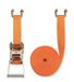 Braun spanband 4000 daN, tweedelig, voor professionals, volgens DIN EN 12195-2, kleur oranje, 8 m lang, 50 mm breed, met ratel en klauwhaak