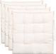Unyqoos® Coussin d'assise, 40x40 cm – Set de 4, blanc