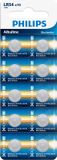 Philips AG10 G10 LR1130 LR54 1.5V alkaline knoopcel batterij - 10 stuks