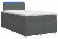 vidaXL Boxspringbed met matras, donkergrijs, 120 x 200 cm, met stoffen bekleding
