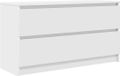 vidaXL meuble TV 100x35x54 cm bois de pin blanc