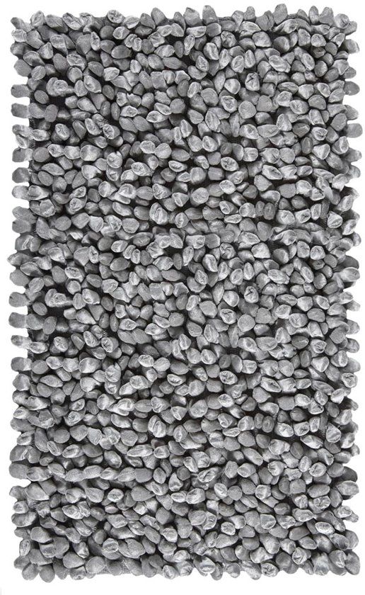 Aquanova Rocca - Badmat - 70x120 cm - Zilvergrijs