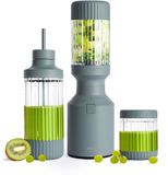 BEAST Blender - Smoothie maker met 3 to-go bekers, bewaardoppen en draagclip - 850W - Mixt bevroren fruit & ijs - Mist
