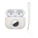 kwmobile Apple Airpods Pro 2 hoesje - Oortjes cover met AirTag houder - Silicone - wit