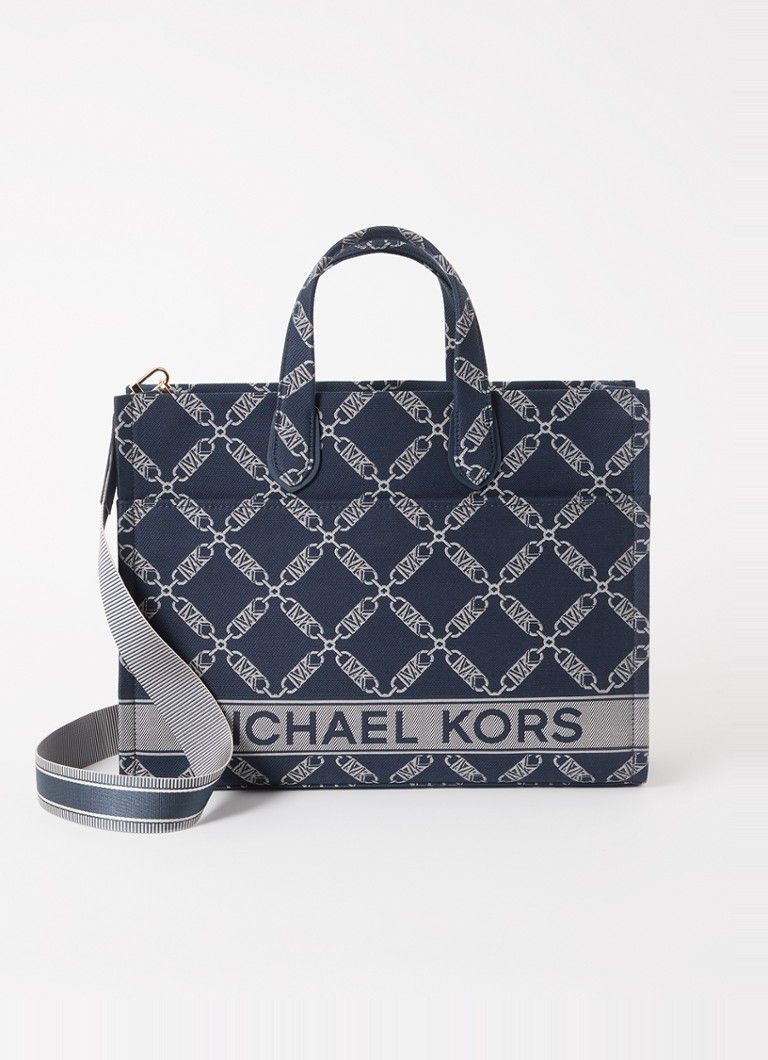 Michael Kors Gigi shopper van jacquard met logo dessin