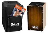 Sela SE 141 IT Varios Brown Cajon Bundle met rugzak, zitpad, Italiaanse beginnersschool, CD en DVD