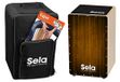 Sela SE 141 IT Varios Brown Cajon Bundle met rugzak, zitpad, Italiaanse beginnersschool, CD en DVD