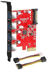 Inateck USB 3.0 PCIe kaart met 4 poorten