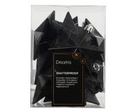 Decoris boules de Noël mélange - étoile en plastique couleur noir 12 pièces
