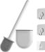 Ibenzoa® Brosse de toilette en silicone fixation murale – antibactérienne avec 3 crochets, sans perçage
