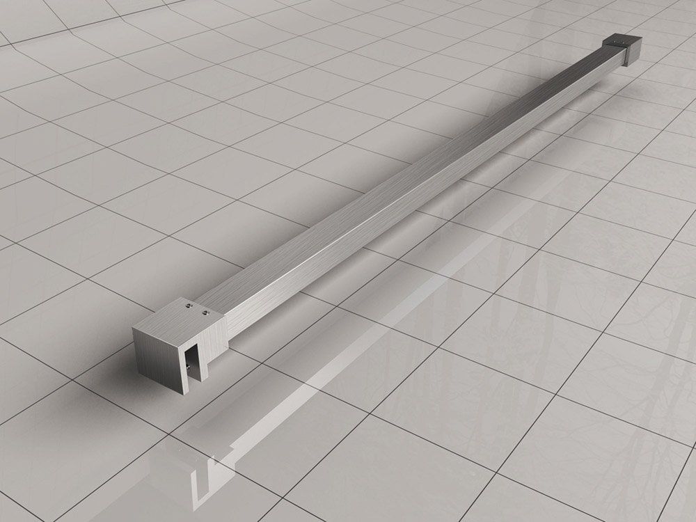Wiesbaden Slim Stabilisatiestang Geborsteld Staal 120 cm