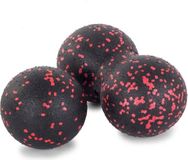 Merkloos / Sans marque VERK GROUP - Dubbele Massagebal Roller - Oefenroller - Foam - Zwart met een kleur