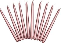 Bougies de table sans marque or rose 24 cm - 40 pièces - 5 heures de combustion