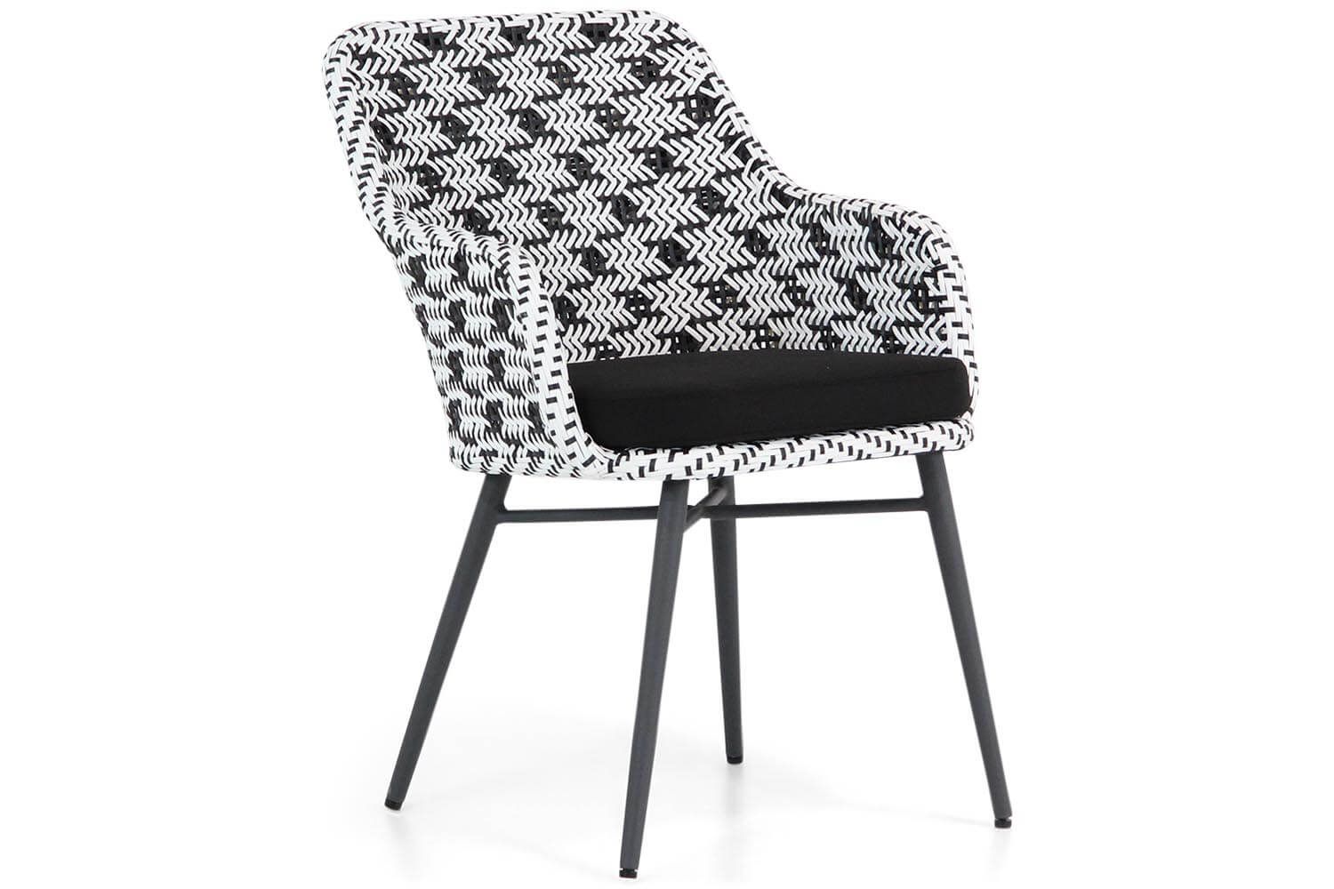 Lifestyle Garden Furniture Crossway Dining Chair - White, Black - 2021 Model
