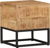vidaXL Bijzettafel 30x30x33 cm ruw mangohout