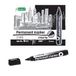 D.RECT - Permanent marker 2160 CT - waterdicht en sneldrogend - voor vele oppervlakken - veilige inkt - zwart - 12 stuks