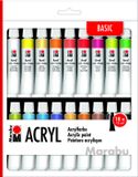 Marabu Acryl Basic Acrylverf 12 ml 18 stuk(s)