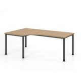 Hammerbacher Bureau 90° hoek met 4 ronde poten - 200 x 120 cm