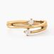 Bague Ana-lou Plaque Or Jaune Oxyde De Zirconium